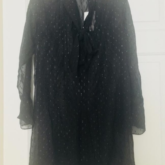 THEORY Metallic Silk Scarf Dress Size 10 BNWT - Picture 7 of 8